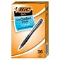 BIC BU3 Ballpoint Pens, Medium Point, Black Ink, 36/Pack (BU3361BLK)