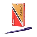 Pentel Sign Rollerball Pen, Fine Point, Purple Ink, 6/Bundle (S520-V)