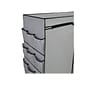 Honey-Can-Do 64" x 60" Portable Wardrobe Closet with Side Pockets, Gray/Black Steel/Polyester (WRD-09197)