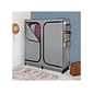 Honey-Can-Do 64" x 60" Portable Wardrobe Closet with Side Pockets, Gray/Black Steel/Polyester (WRD-09197)