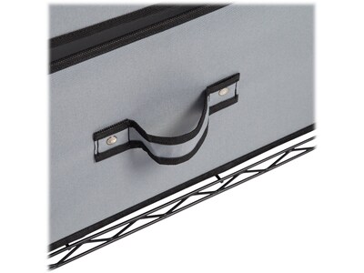 Honey-Can-Do 70" x 45" Clothes Storage Wardrobe With Drawers, Gray/Black Steel/Polyester (WRD-09199)