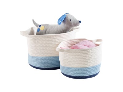 Honey-Can-Do Nesting Storage Baskets, Blue Ombre, 2/Set (STO-09318)