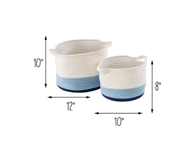 Honey-Can-Do Nesting Storage Baskets, Blue Ombre, 2/Set (STO-09318)