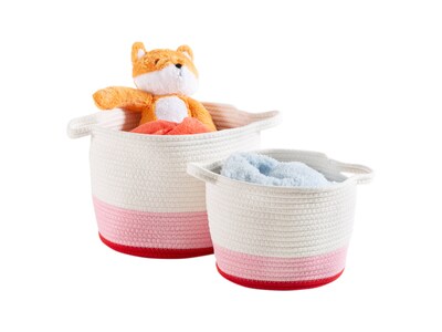 Honey-Can-Do Nesting Storage Baskets, Red Ombre, 2/Set (STO-09319)