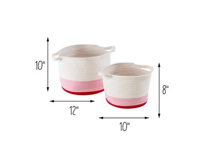 Honey-Can-Do Nesting Storage Baskets, Red Ombre, 2/Set (STO-09319)