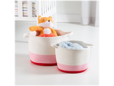 Honey-Can-Do Nesting Storage Baskets, Red Ombre, 2/Set (STO-09319)