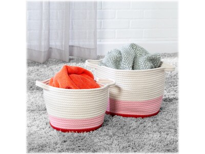 Honey-Can-Do Nesting Storage Baskets, Red Ombre, 2/Set (STO-09319)