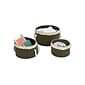 Honey-Can-Do Nesting Baskets with Fringe, Olive Green, 3/Set (STO-09612)