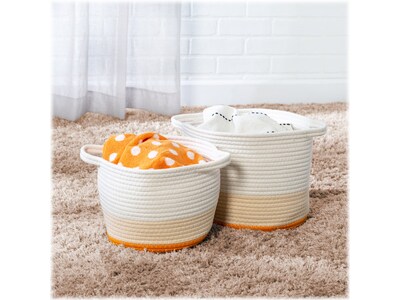 Honey-Can-Do Nesting Storage Baskets, Yellow Ombre, 2/Set (STO-09320)