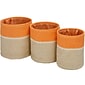 Honey-Can-Do Nesting Baskets with Handles, Orange/White, 3/Set (STO-09611)