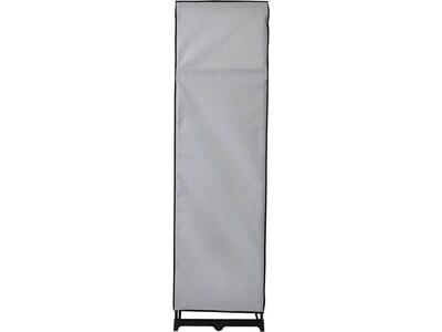 Honey-Can-Do 69" x 46" Portable Wardrobe Closet with Cover and Shelf Gray/Black, Steel/Polyester (WRD-09196)