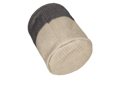 Honey-Can-Do Nesting Baskets with Handles, Gray/Natural, 3/Set (HMP-09574)