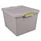 Really Useful Box 35.4 Qt. Latch Lid Storage Tote, Dove Gray (33.5PSTL-RECY-GREY)