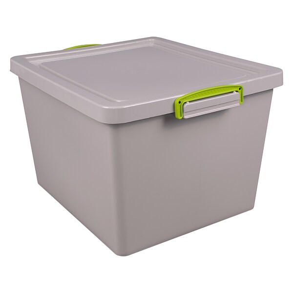 Hefty Max Pro 72 Quart Storage Tote Gray, 6/Pack (7170HFTCOM52252)