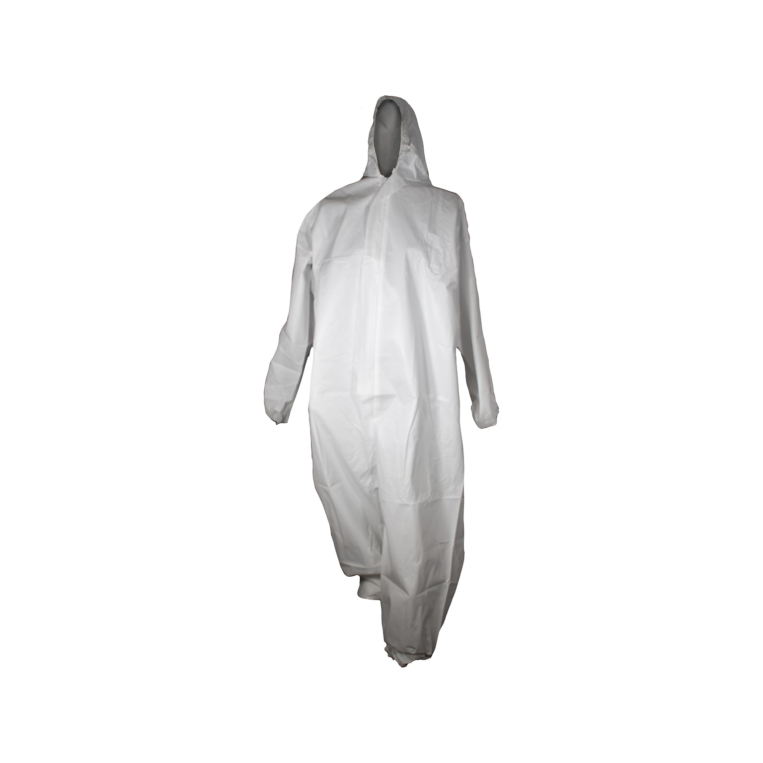 Unimed Large Coverall with Hood, White, 25/Carton (WMCH102700L)