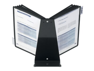 Durable Vario Document Holder, 8.5 x 11, Vertical, Table Top, Black Plastic (552201)