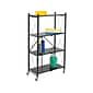 Honey-Can-Do 4-Shelf Metal Mobile Utility Cart with Swivel Wheels, Black (SHF-09576)