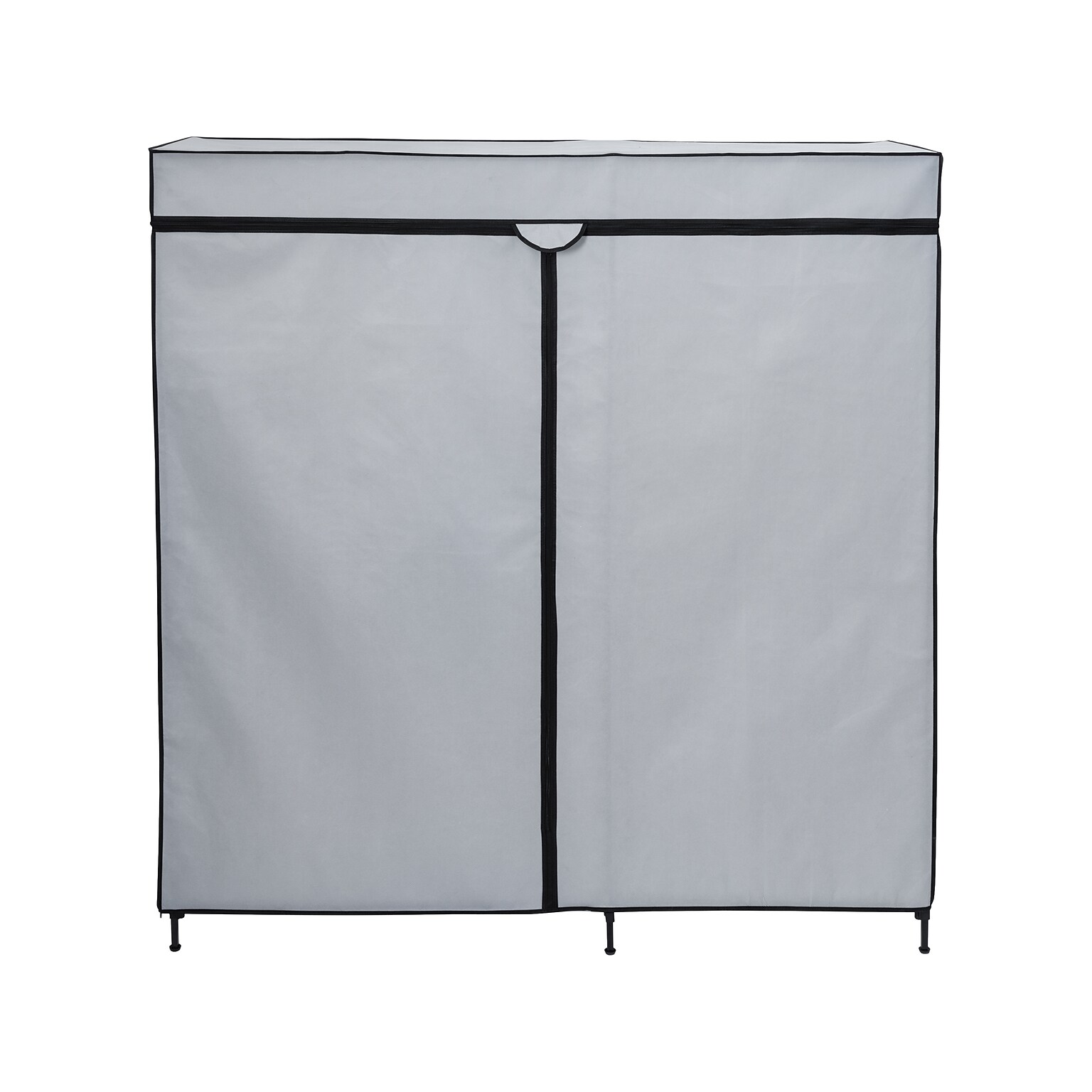 Honey-Can-Do 63 x 60 Portable Wardrobe Closet with Cover, Gray/Black Steel/Polyester (WRD-09198)