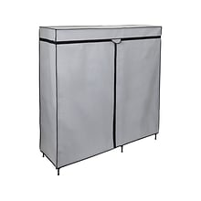 Honey-Can-Do 63 x 60 Portable Wardrobe Closet with Cover, Gray/Black Steel/Polyester (WRD-09198)