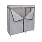 Honey-Can-Do 63" x 60" Portable Wardrobe Closet with Cover, Gray/Black Steel/Polyester (WRD-09198)