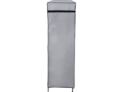 Honey-Can-Do 63" x 60" Portable Wardrobe Closet with Cover, Gray/Black Steel/Polyester (WRD-09198)