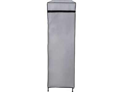 Honey-Can-Do 63" x 60" Portable Wardrobe Closet with Cover, Gray/Black Steel/Polyester (WRD-09198)