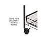 Honey-Can-Do 5-Shelf Metal Mobile Utility Cart with Lockable Wheels, Black (CRT-09585)