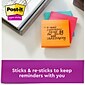 Post-it Super Sticky Notes, 4" x 4", Supernova Neons, Lined, 90 Sheets/Pad, 6 Pads/Pack (675-6SSMIA)