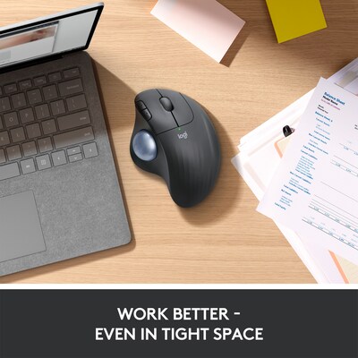 Logitech M575 Ergonomic Wireless Trackball USB Mouse, Black (910-005869)