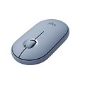 Logitech Pebble M350 Wireless Ambidextrous Optical Mouse, Blue Gray (910-005773)
