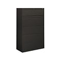 Quill Brand® 5-Drawer Lateral File Cabinet, Locking, Letter/Legal, Charcoal, 42W (26828D)