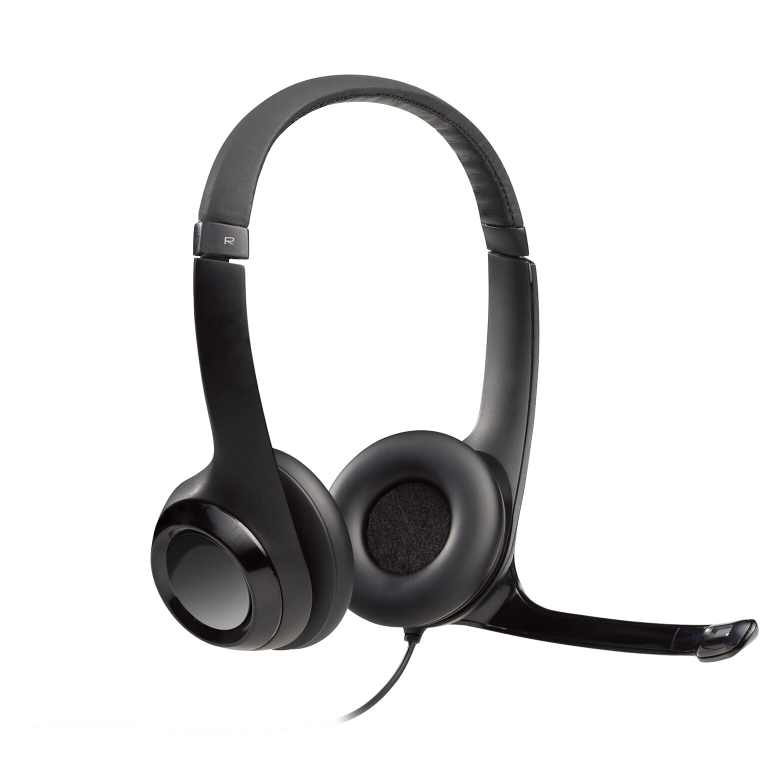 Logitech H390 Computer Headset, Over-the-Head, Black (981-000014)