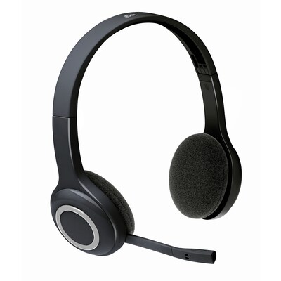 Logitech H600 Wireless Computer Headset, Over-the-Head, Black