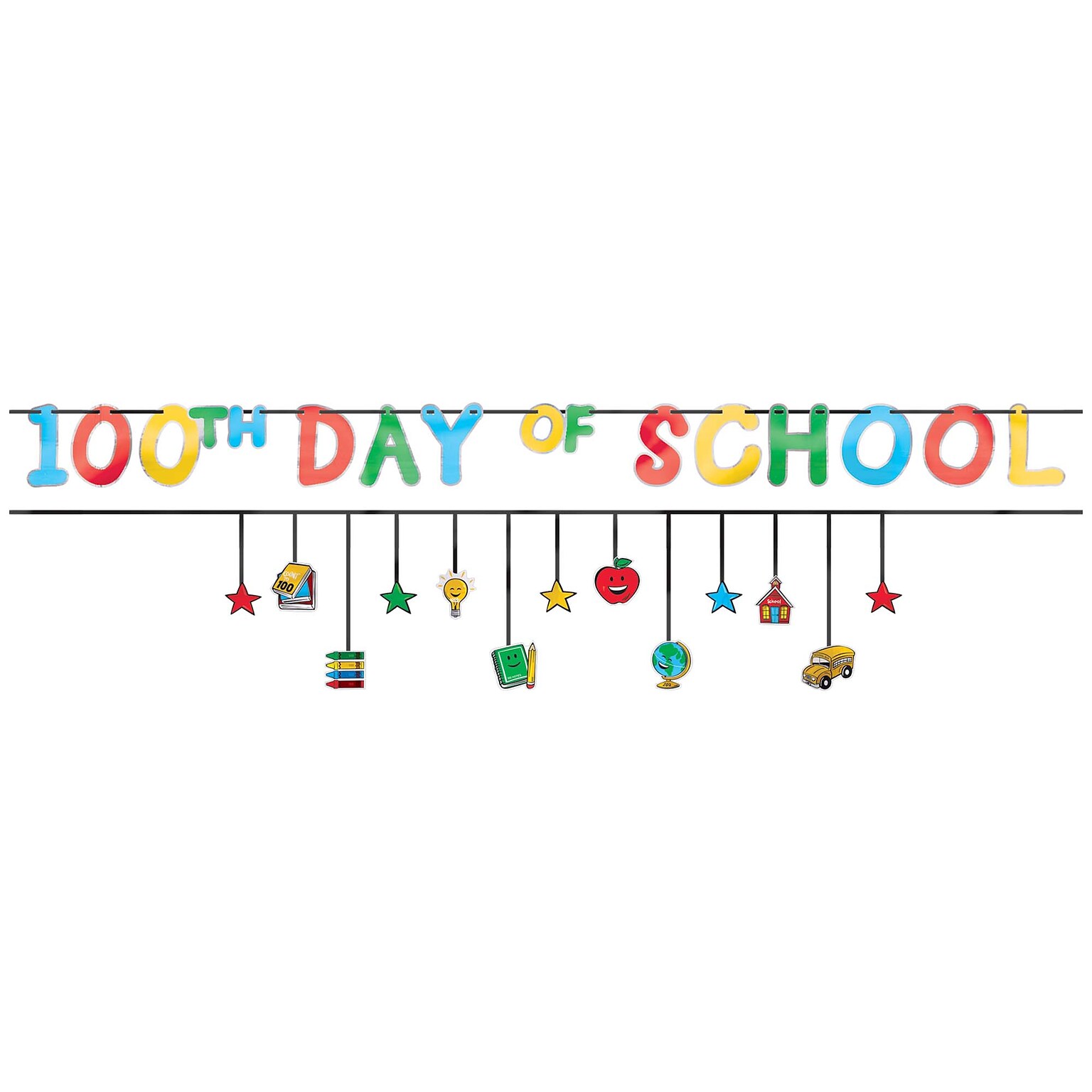Amcan 100th Day of School Multi-Pack Banners (120575)