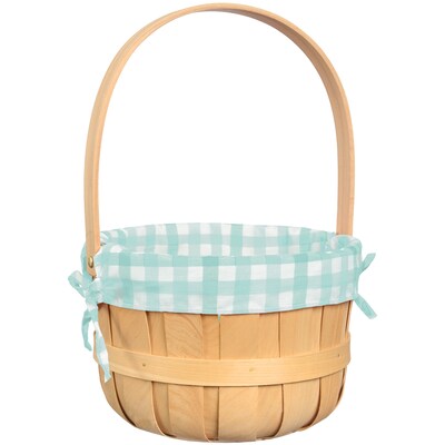 Easter Blue Wood Chip Basket (130193)