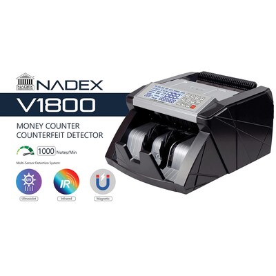 Nadex Coins V1800 Money Counter and Counterfeit Detector (NCC1-1141)