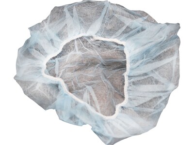 Unimed Unisex Polypropylene Bouffant Cap, Blue, 100/Bag, 10 Bags/Carton (WBCB102724B)