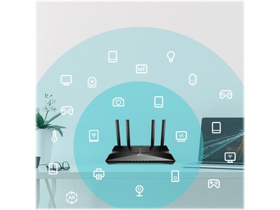 TP-LINK Archer AX1500 Dual Band MU-MIMO Gaming Router, Black (ARCHER AX1500)