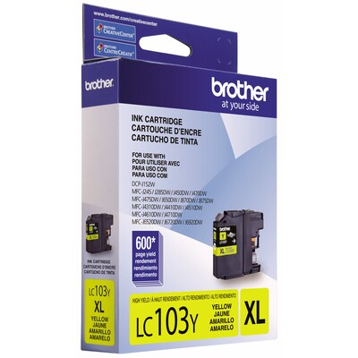 Brother LC103Y Yellow High Yield Ink Cartridge   (LC103YS)