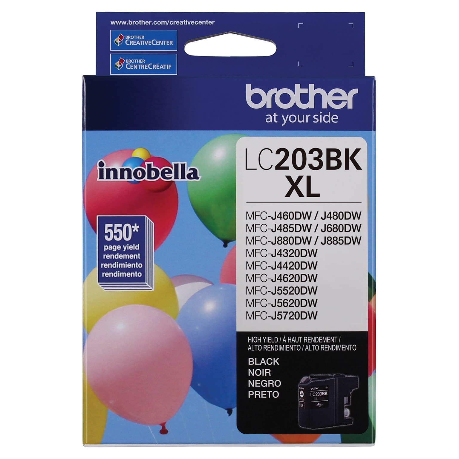 Brother LC203BK Black High Yield Ink Cartridge   (LC203BK)