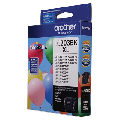 Brother LC203BK Black High Yield Ink Cartridge   (LC203BK)