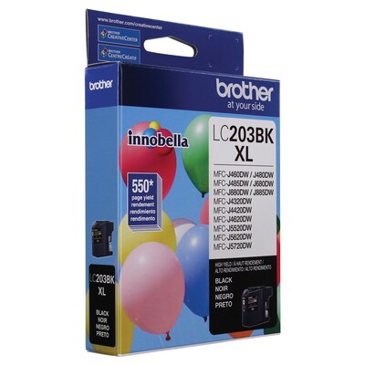 Brother LC203BK Black High Yield Ink Cartridge   (LC203BK)