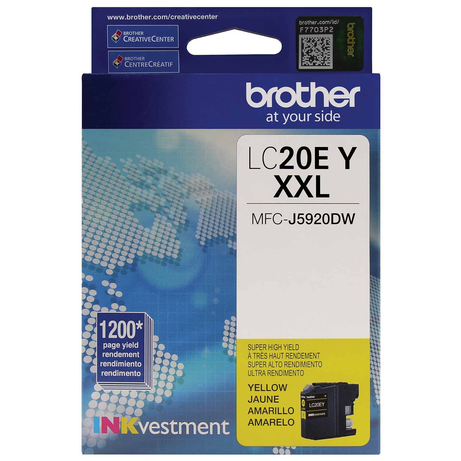 Brother LC20EY Yellow Extra High Yield Ink Cartridge   (LC20EY)