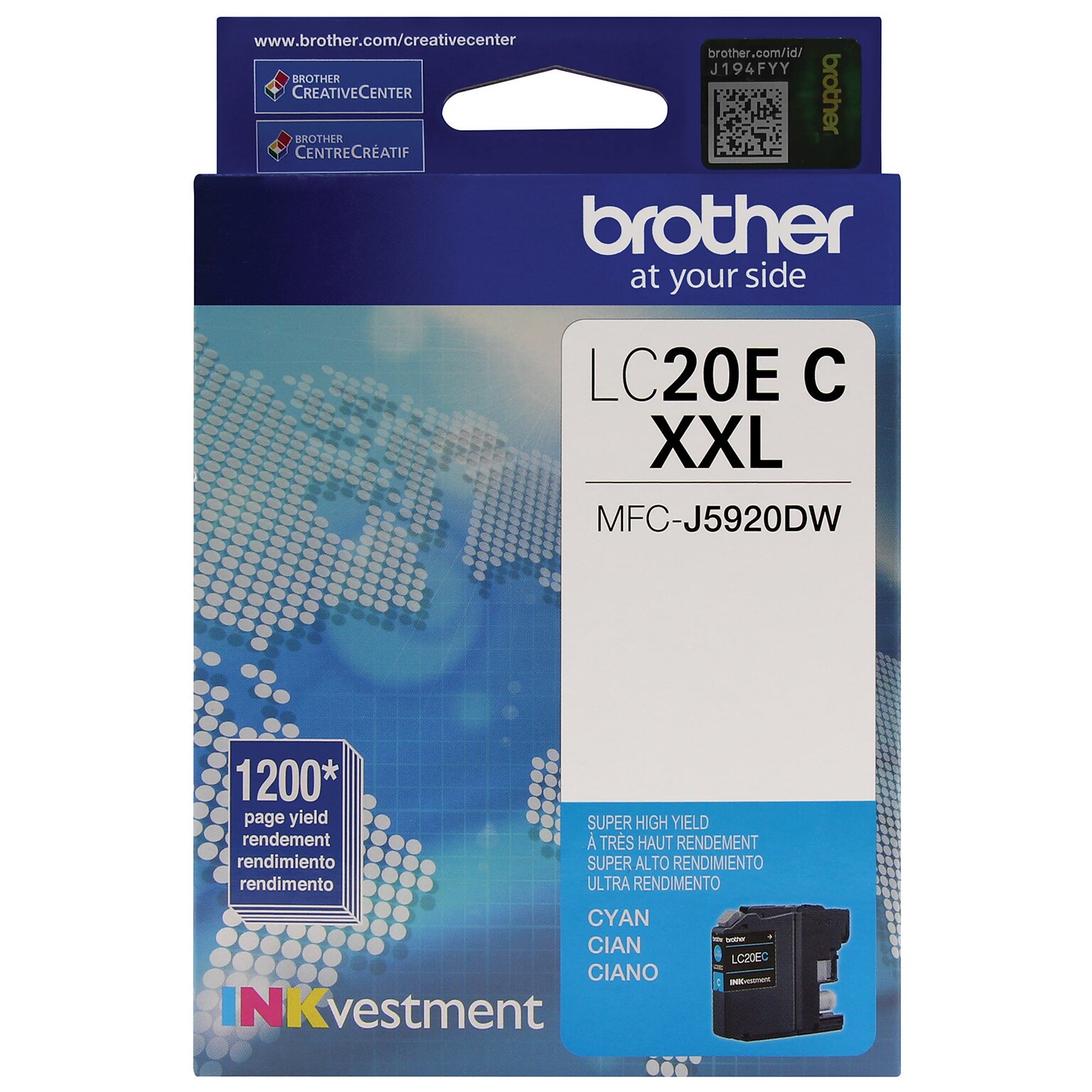 Brother LC20EC Cyan Extra High Yield Ink  Cartridge (LC20EC)