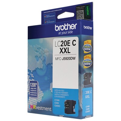 Brother LC20EC Cyan Extra High Yield Ink  Cartridge (LC20EC)