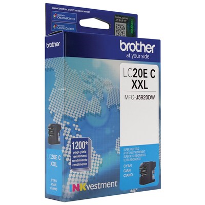 Brother LC20EC Cyan Extra High Yield Ink  Cartridge (LC20EC)