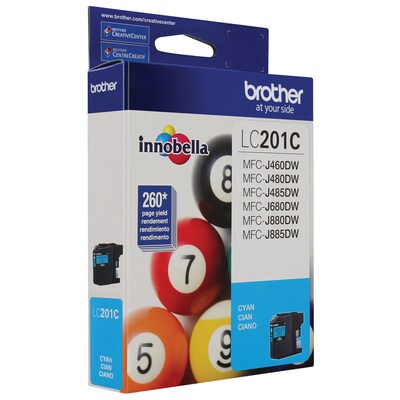 Brother LC201C Cyan Standard Yield Ink Cartridge   (LC201C)