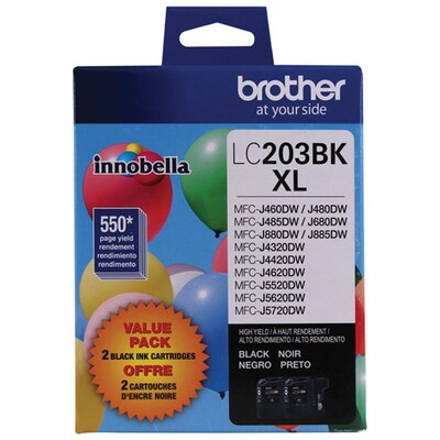 Brother LC2032PKS Black High Yield Ink Cartridge, 2/Pack   (LC2032PKS)