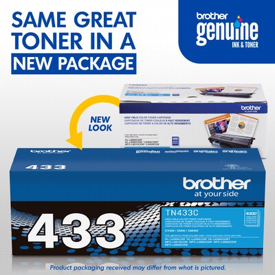 Brother TN-433 Cyan High Yield Toner Cartridge (TN433C)