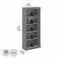 Bush Furniture Saratoga 72"H 5-Shelf Bookcase with Adjustable Shelves, Modern Gray Laminate (W1655C-03)